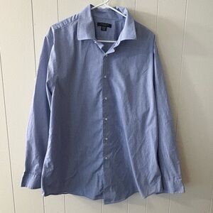 Structure Blue Dress Shirt Long-Sleeved Mens 2XL work top business casual